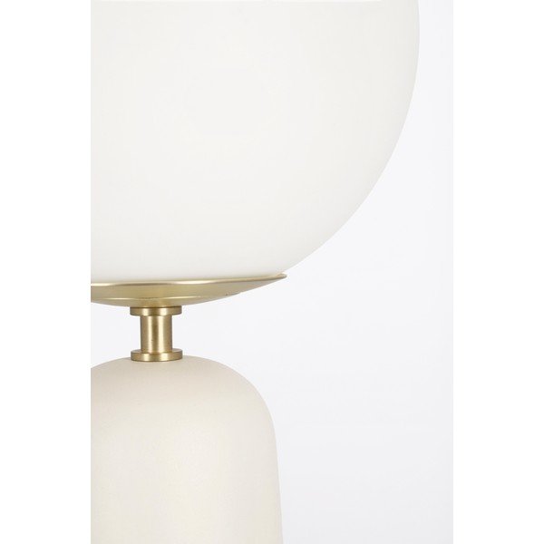 Valge metallist laualamp klaasist varjuga (kõrgus 51 cm) Delphine - Bizzotto-image-4