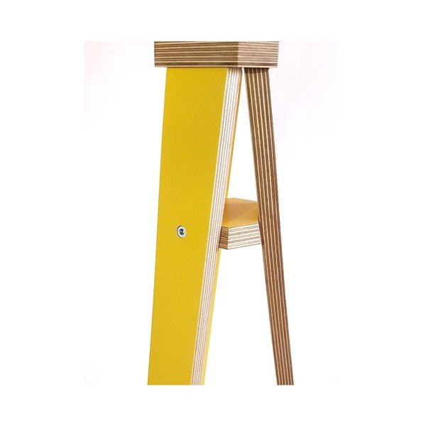 Žlutá stojací lampa s bílým stínítkem a červeným kabelem Ragaba Wanda-image-2
