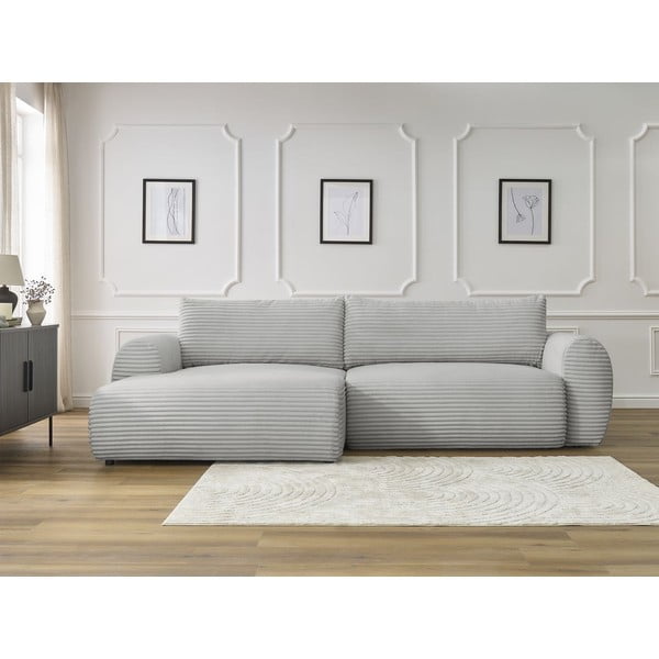 Helehall velvetist nurgadiivanvoodi (vasak nurk) Lucien - Bobochic Paris-image-1