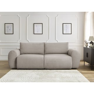 Helehall-beež villane diivanvoodi 257 cm Lucien - Bobochic Paris
