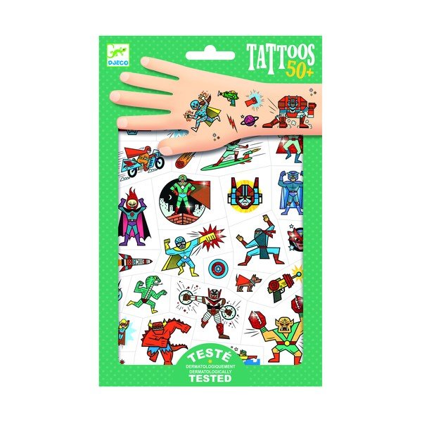 Laste tatoveeringud Superheroes – Djeco-image-1