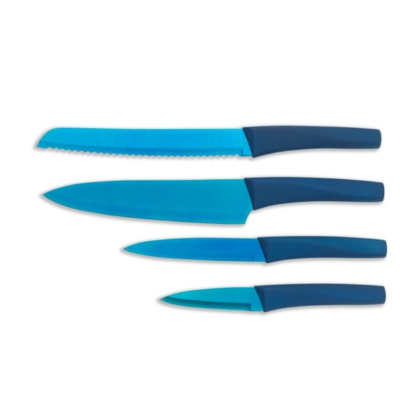 Sada titanových nožů 4ks, modré