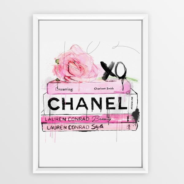Plakat raamis, 30 x 20 cm Books Chanel - Piacenza Art