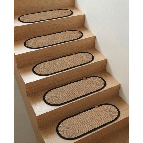 Musta/naturaalse värvi trepiastmete komplekt, 16 tk, 25x65 cm Milo Frame - Vitaus-image-1