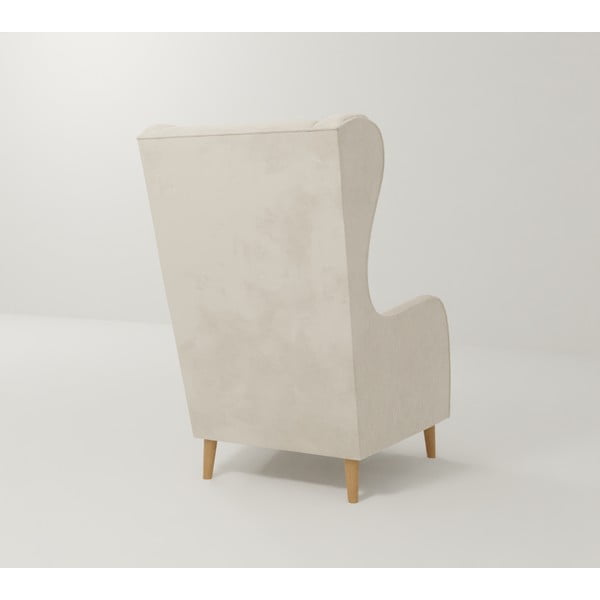 Kreem sametist tugitool Carole - Ropez-image-2