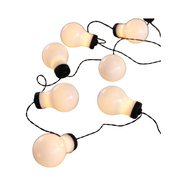 Must LED-pirnikujuline valguskett Lambid, 10 valgustit, pikkus 2,2 m - DecoKing