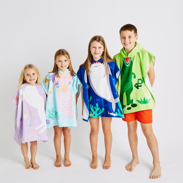 Sinine puuvillane beebipontšo 3-8 aastat Shark – Catherine Lansfield-image-4