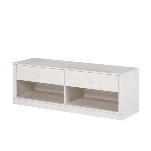 Valge männipuidust telerilaud 137x47 cm Anita - Støraa-image-2