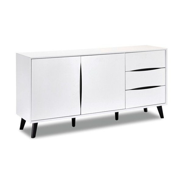 Valge madal kummut 160x80 cm Lyon - Furnhouse-image-2