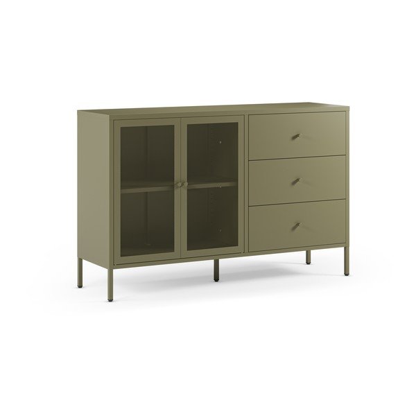 Roheline metallist kummut 140x90x40 cm - Marckeric-image-4