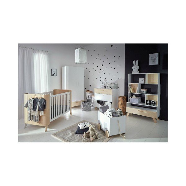 Bílá dvoudveřová šatní skříň BELLAMY Hoppa-image-4