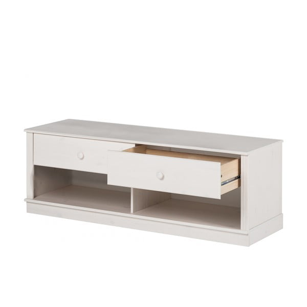 Valge männipuidust telerilaud 137x47 cm Anita - Støraa-image-3