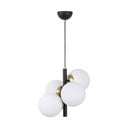 Must-valge klaasist varjuga rippvalgusti ø 15 cm Forte – Squid Lighting