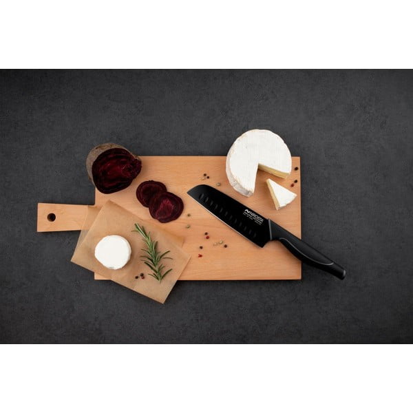 Mustast roostevabast terasest santoku nuga Wave - Nirosta-image-1