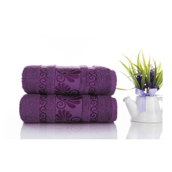 Sada 2ks ručníků Carmen Purple, 50x90 cm