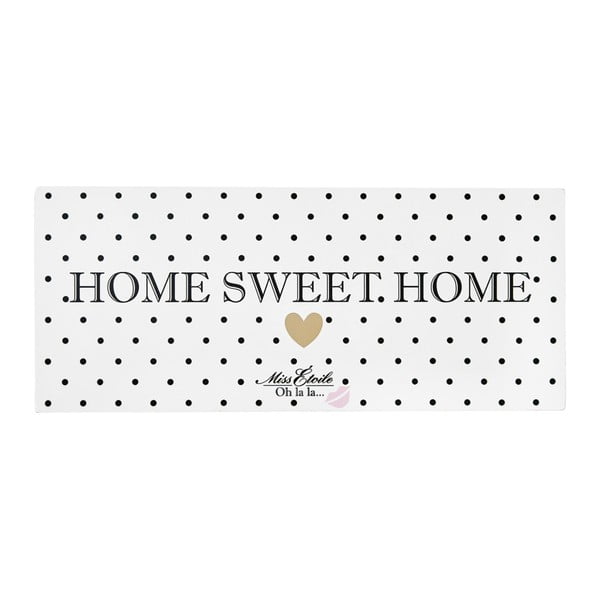 Kovová dekorativní cedule Miss Étoile Home Sweet Home, 13 x 30 cm