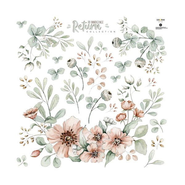 Seinakleebiste komplekt Pastell L Meadow Flowers - Dekornik