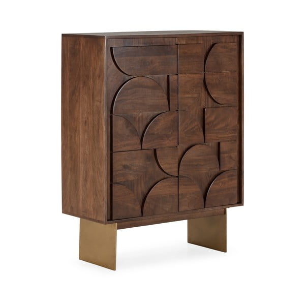 Pruun mangopuidust kapp 90x120x40 cm Trisha - MOME-image-2