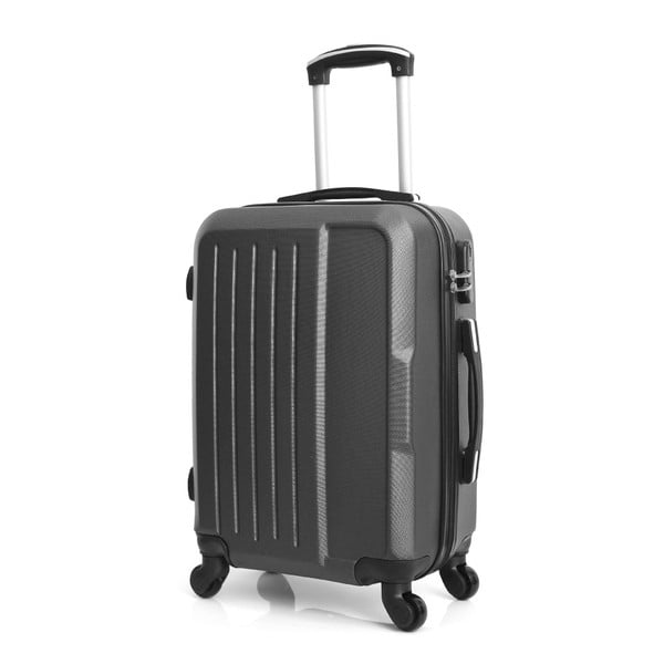 Tmavě šedý cestovní kufr na kolečkách Hero Maroko, 37 l-image-4