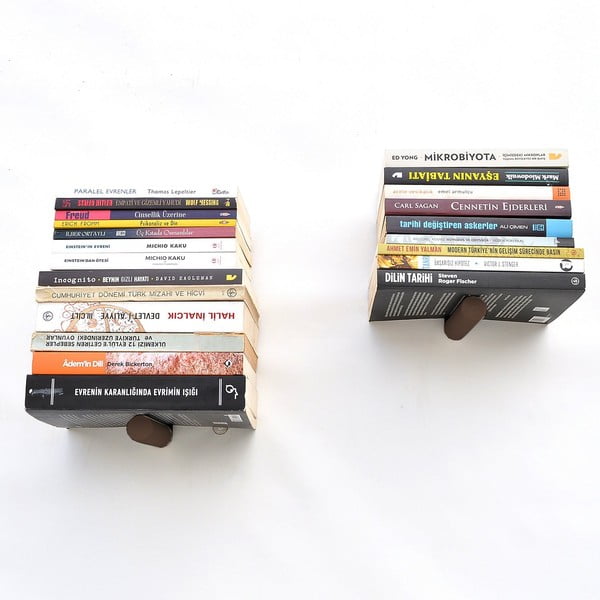 Mustad metallist riiulid 2 tk komplektis 21 cm Rod - Kalune Design-image-4