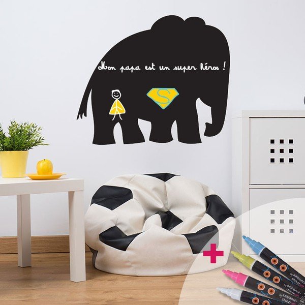 Set popisovací samolepky a 4 fixů Ambiance Elephant-image-1