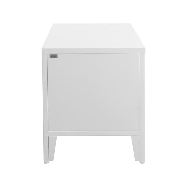 Valge metallist jalatsiriiul koos pingiga Salino - Støraa-image-2