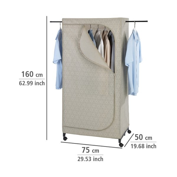 Beež kangast riidekapp 75x160 cm Balance – Wenko-image-1