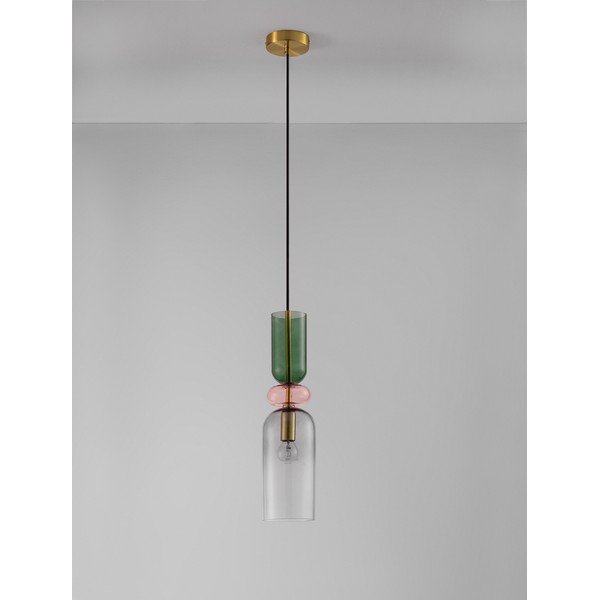 Kuldse värvi klaasist ripplamp, läbimõõduga 11 cm Murano - Nova Luce-image-2