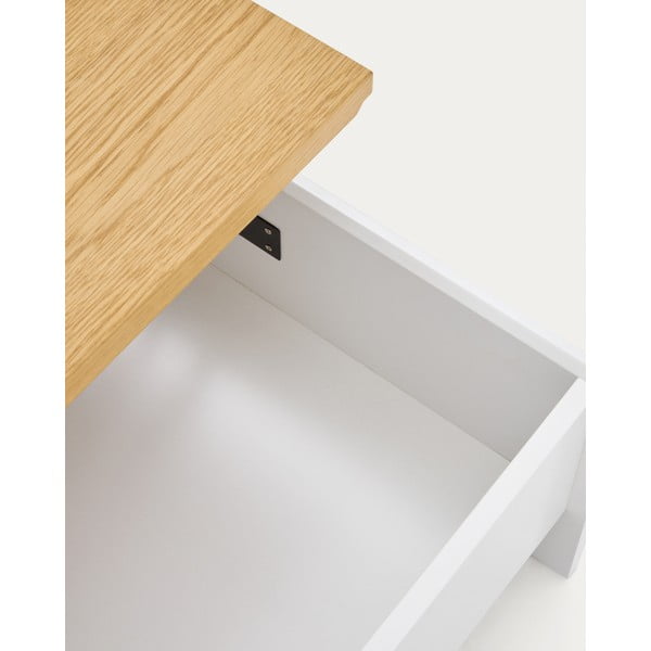 Valge-tammedekoriga diivanilaud 60x110 cm Abilen - Kave Home-image-4