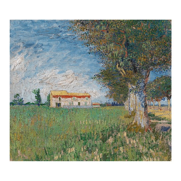 Obraz Vincenta van Gogha - Farmhouse in a Wheatfield, 50x60cm