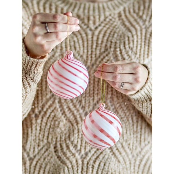 Klaasist jõuluehted, 2 tk komplektis ø 8 cm Zwirl - Bloomingville-image-1