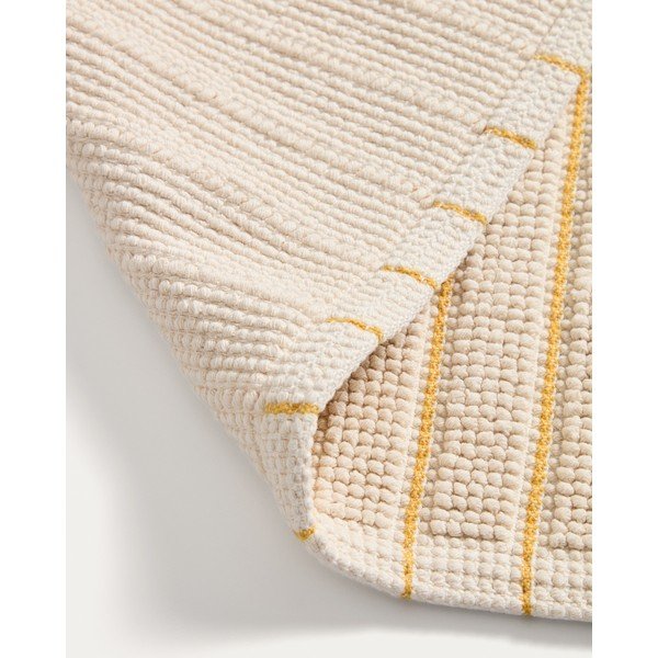 Kollane/beež tekstiilist vannitoamatt 50x80 cm Merade - Kave Home-image-2