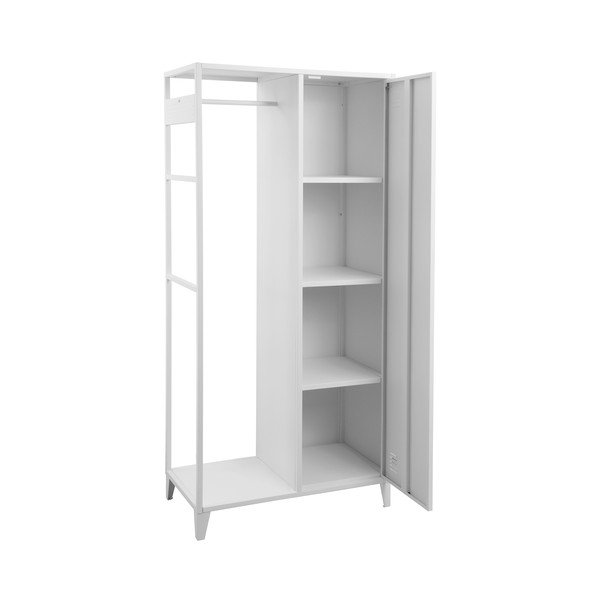 Valge avatud metallist riidekapp 80x175 cm Salino - Støraa-image-2