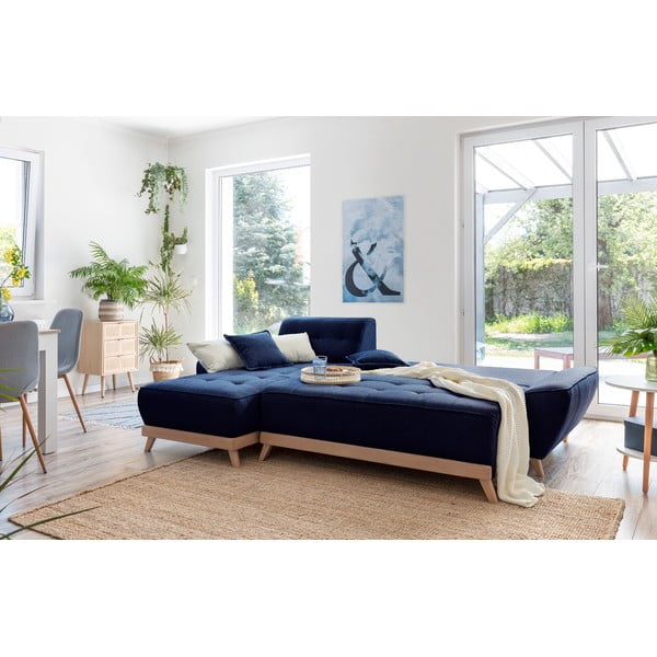 Mereväe sinine diivanvoodi muutuv nurgadiivan Dazzling Daisy - Miuform-image-4