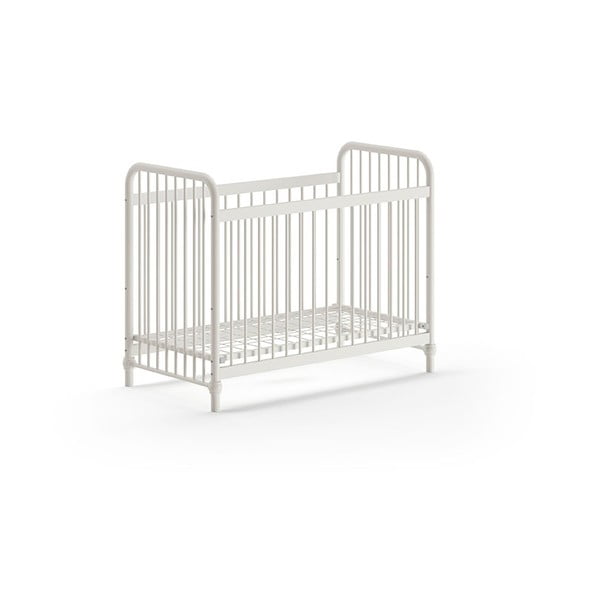 Valge metallist võrevoodi 60x120 cm BRONXX - Vipack-image-2