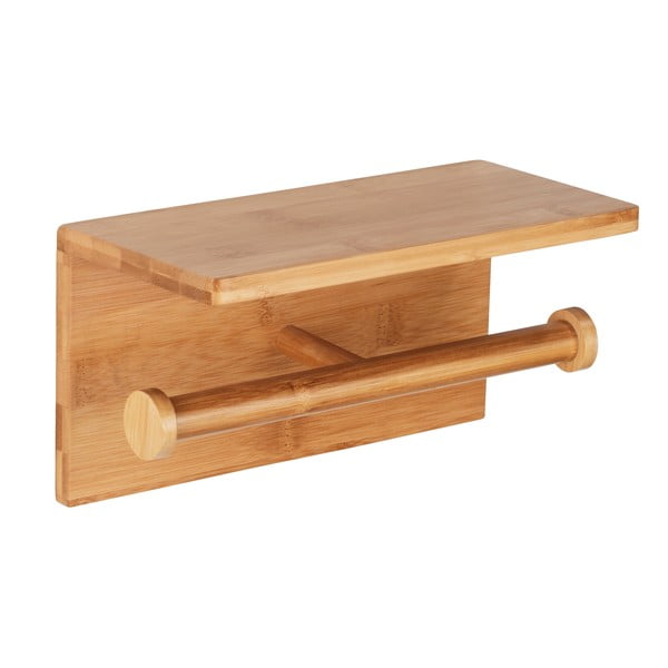 Seinale paigaldatud bambusest tualettpaberi hoidja Duo Bambusa - Wenko-image-1