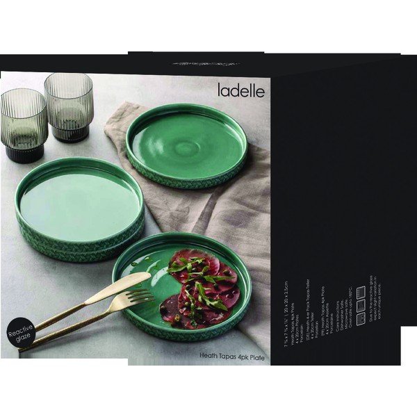 Türkiisist portselanist magustoidutaldrikud 4 tk komplektis ø 20 cm Heath Jade - Ladelle-image-4