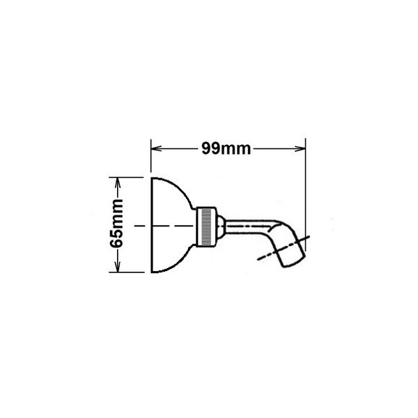 Hõbedane messingist dušipea hoidja ø 6,5 cm - Sapho-image-1