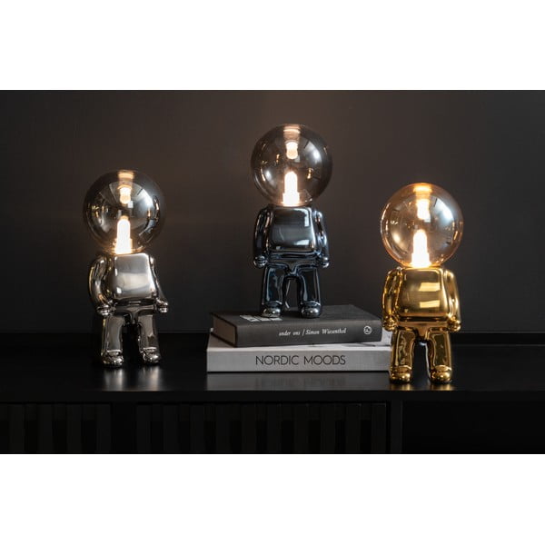 Kuldne dimmerdatav LED lauavalgusti klaasist varjuga (kõrgus 27 cm) Ross - Leitmotiv-image-1