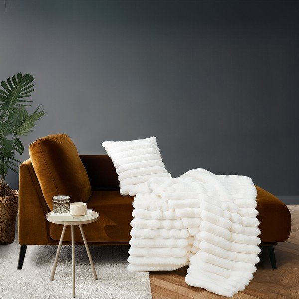 Kreemikas mikroplüüstekk 180x220 cm Boudoir - douceur d'intérieur-image-1