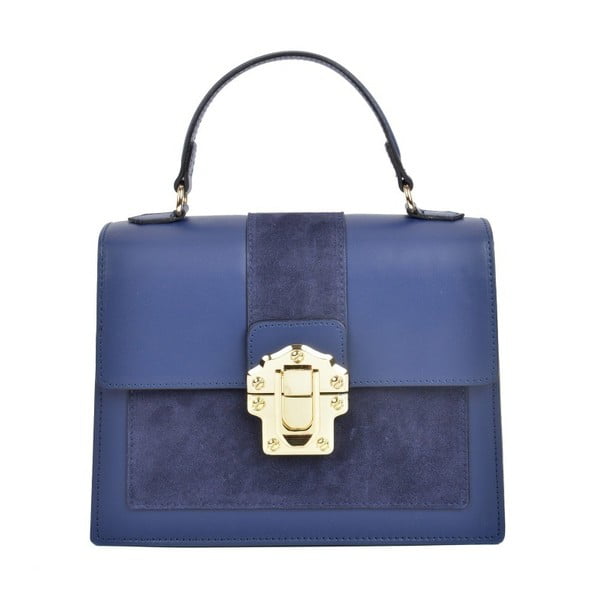 Modrá kožená kabelka Isabella Rhea Misso