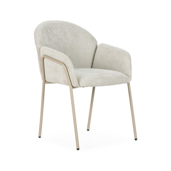 Beežid polsterdatud söögitoolid 2 tk komplektis Aslin - MOME