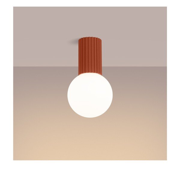 Oranž laevalgusti klaasist varjuga ø 12 cm Orbital - Sollux-image-1