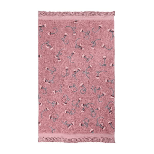 Roosa pestav käsitsi kootud puuvillane laste vaip 140x210 cm English Garden Ash Rose - Lorena Canals