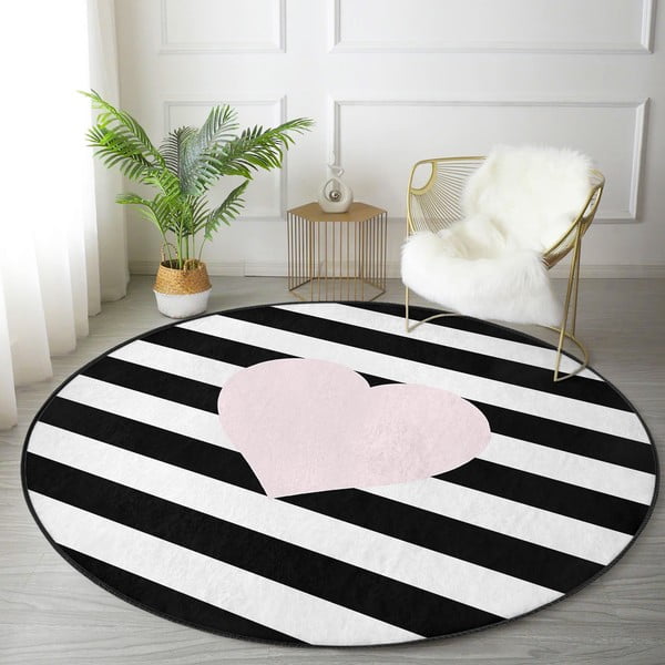 Must-valge laste vaip ø 100 cm Comfort - Mila Home-image-3