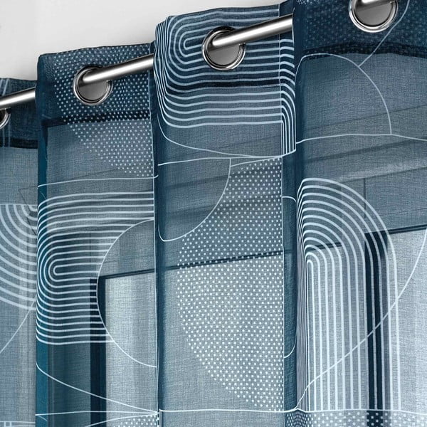 Tumesinine voile kardin 140x280 cm Esquisse - douceur d'intérieur-image-1