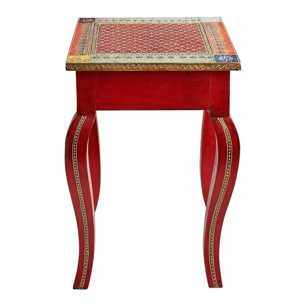 Červený odkládací stolek z mangového dřeva Støraa Vito-image-1