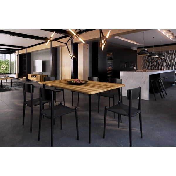 Tammepuust söögilaud 200x90 cm Kula - The Beds-image-1