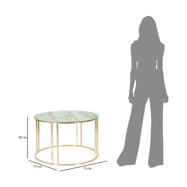 Valge ja kuldne kohvilaud , ø 75 cm Sepa - Mauro Ferretti-image-3