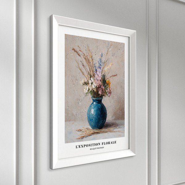 Trükitud pilt raamiga 56x75 cm Blue Vase - Styler-image-3